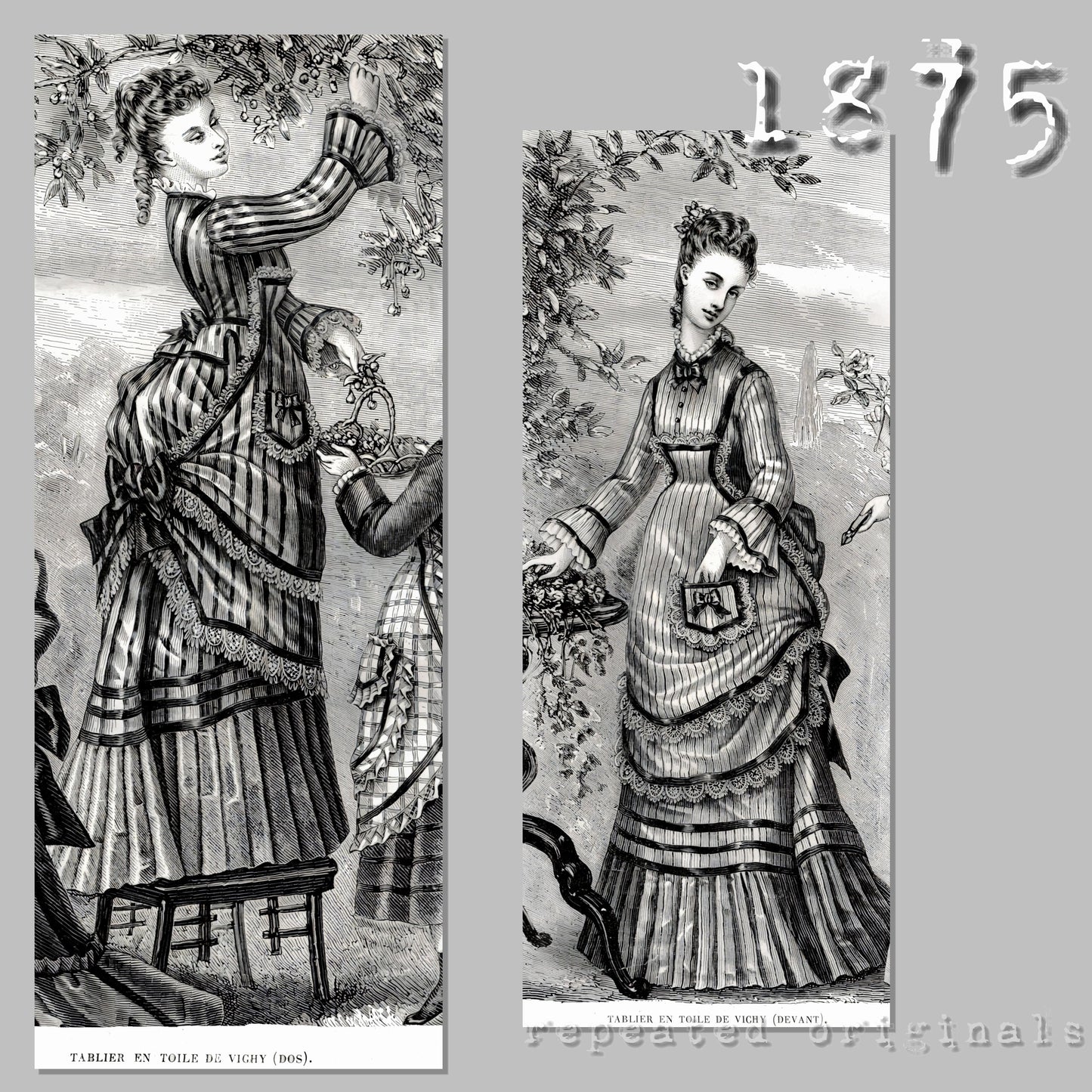 1875 Apron Sewing Pattern - INSTANT DOWNLOAD PDF