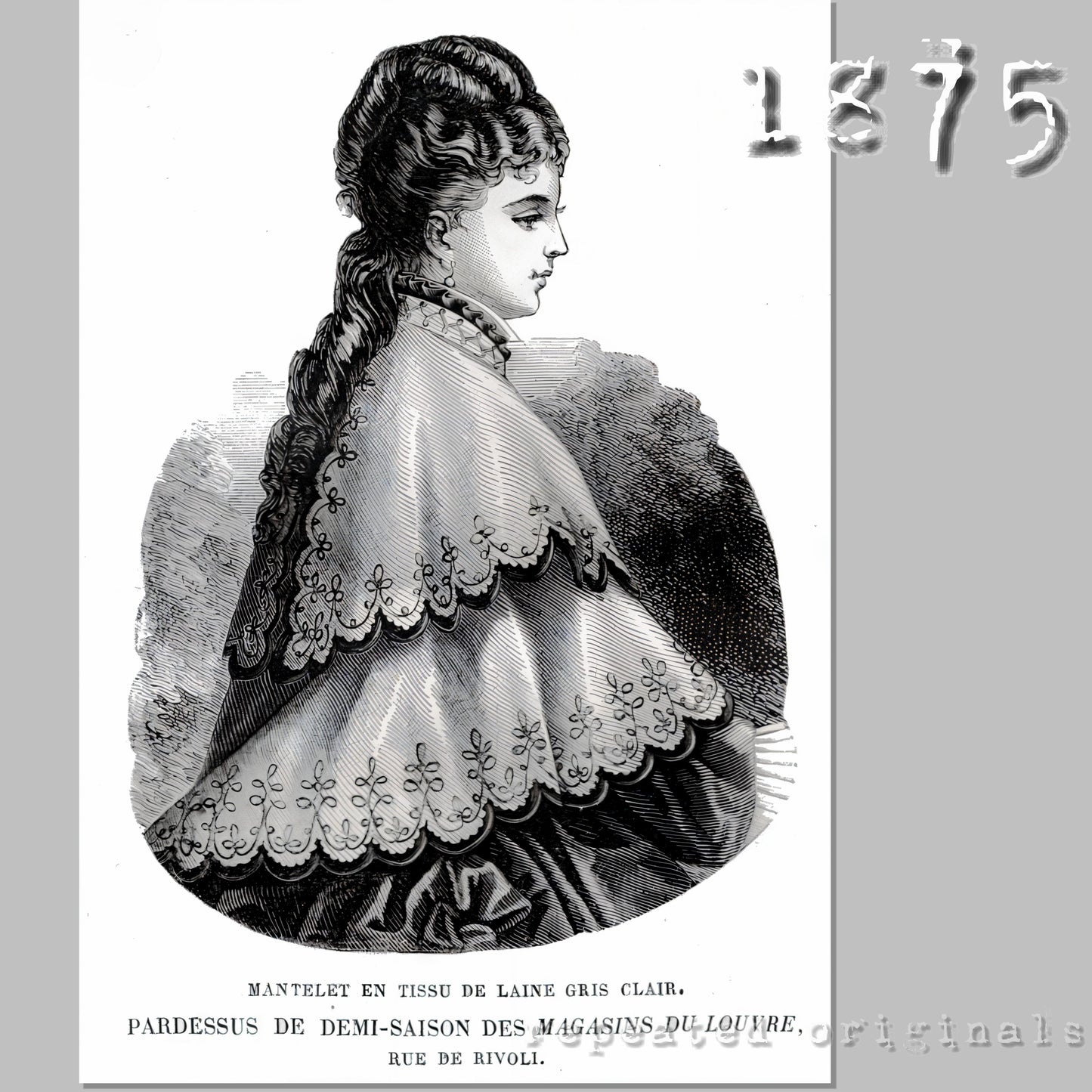 1875 Mantelet Sewing Pattern - INSTANT DOWNLOAD PDF