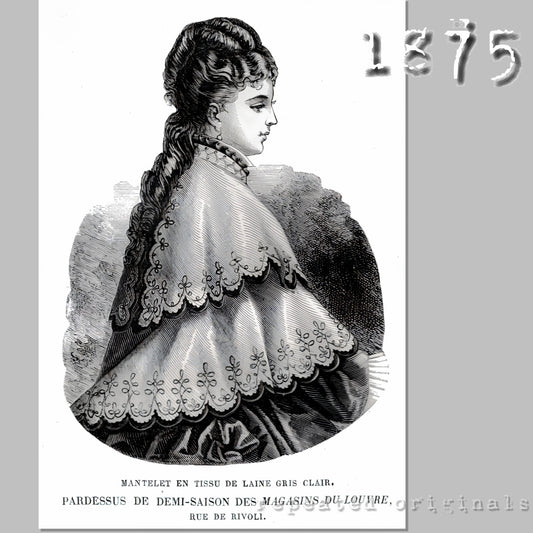 1875 Mantelet Sewing Pattern - INSTANT DOWNLOAD PDF
