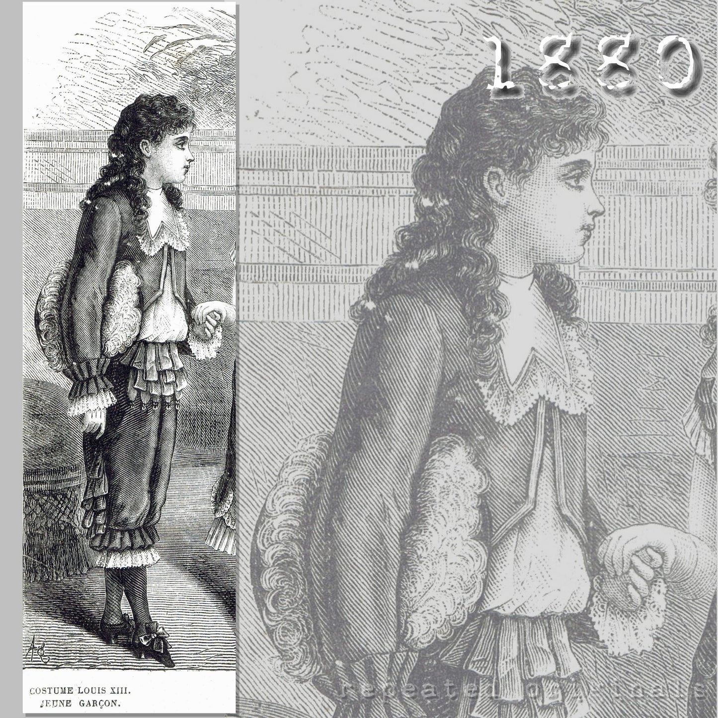 1880 Louis XIII Costume for Boy 8 years Sewing Pattern - INSTANT DOWNLOAD PDF
