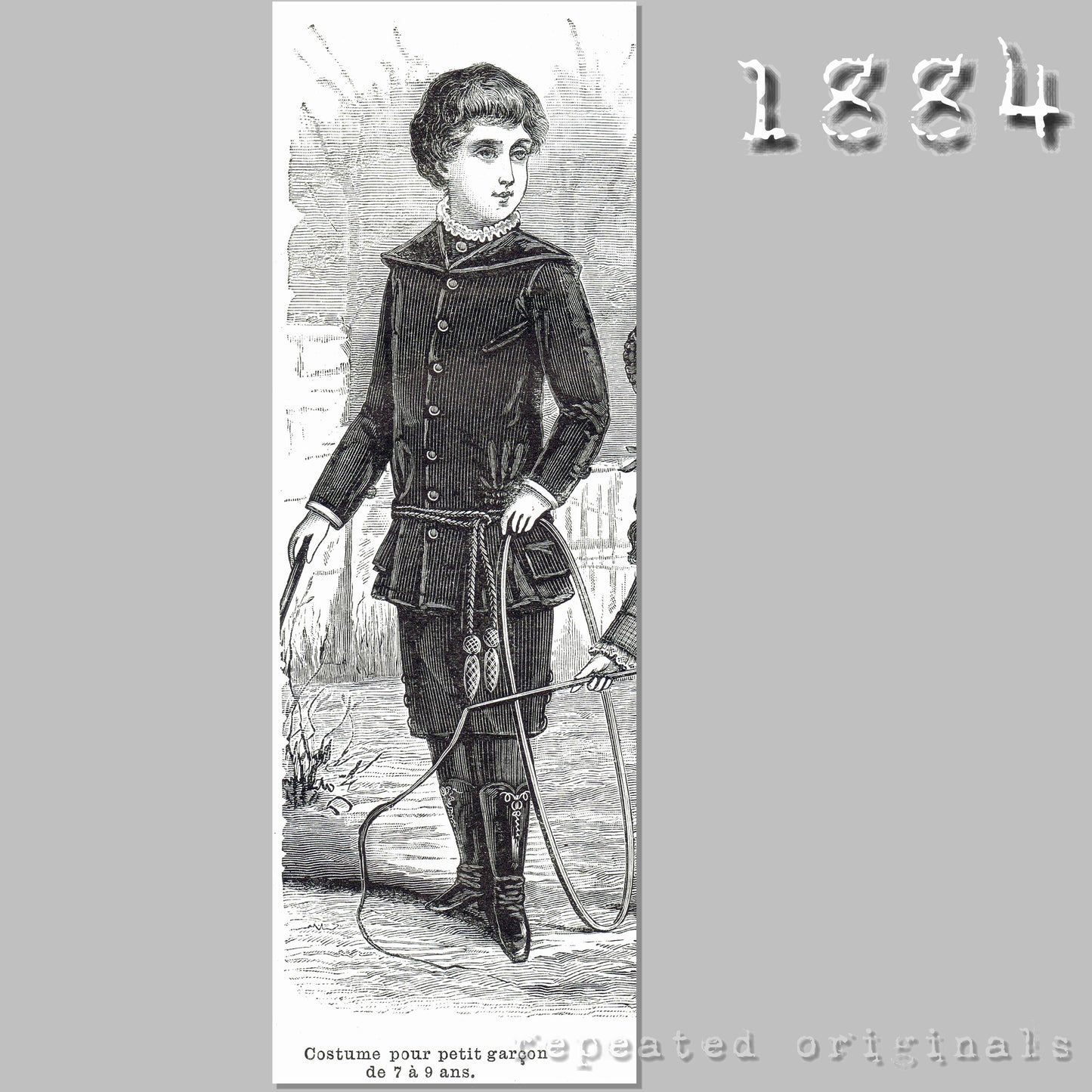 1884 Suit for Boy 7 - 9 Sewing Pattern - INSTANT DOWNLOAD PDF
