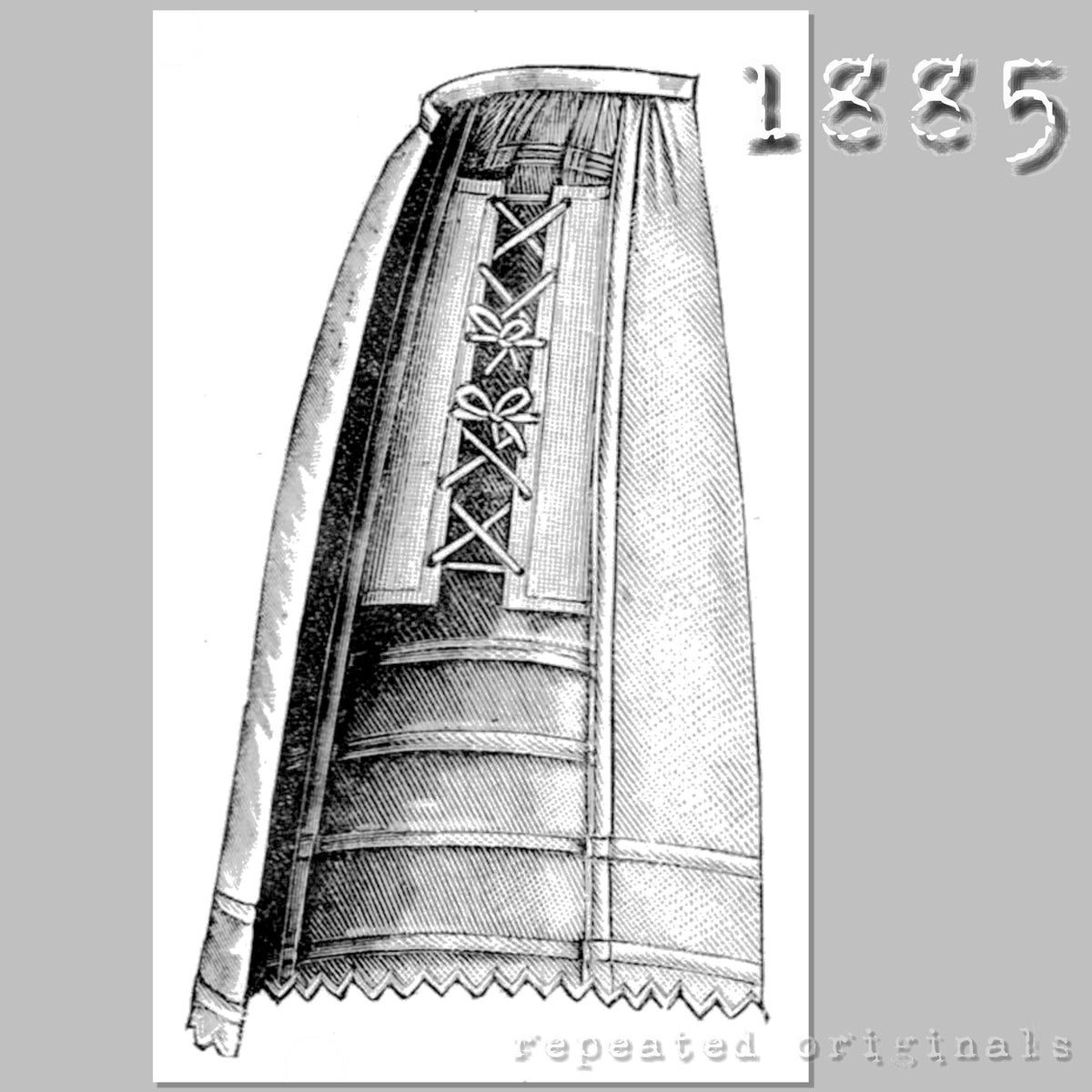 Crinoline Pattern 1885 Crinoline or Bustle Petticoat Sewing Pattern - INSTANT DOWNLOAD P ...