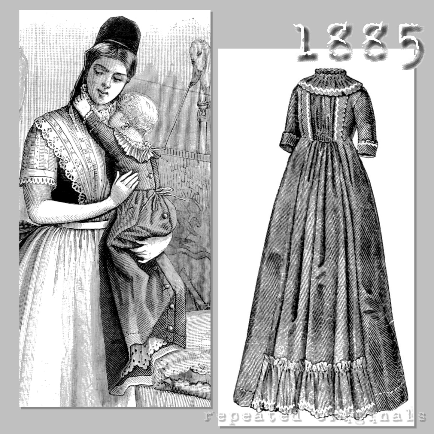 1885 Mother's and Infant's Sewing Patterns - INSTANT DOWNLOAD PDF