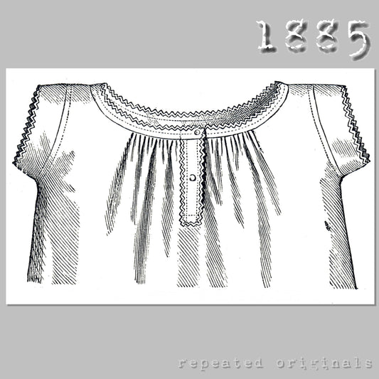1885 Chemise for Girl 7 - 9 Years Sewing Pattern - INSTANT DOWNLOAD PDF