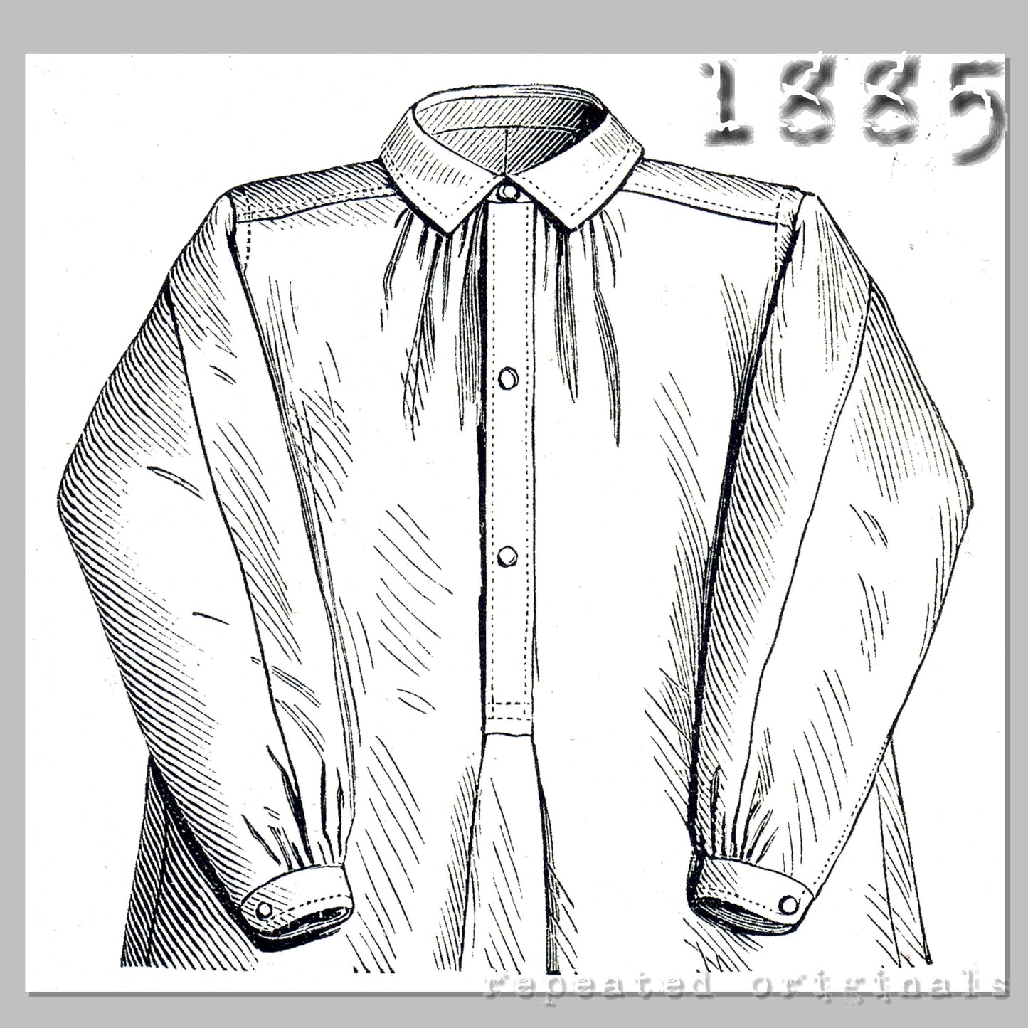1885 Night Shirt for Boy 9 - 11 Sewing Pattern - INSTANT DOWNLOAD PDF