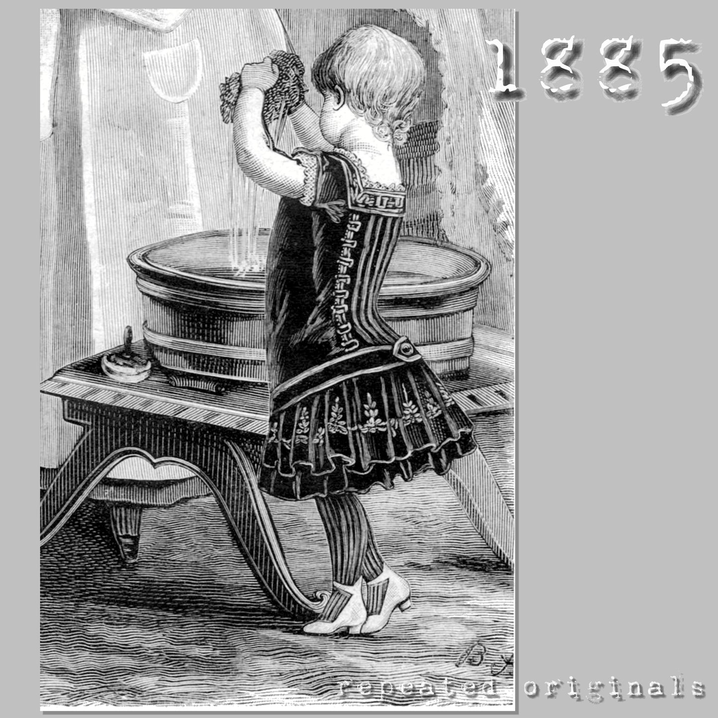 1885 Child's Frock 3 to 5 Years Sewing Pattern - INSTANT DOWNLOAD PDF