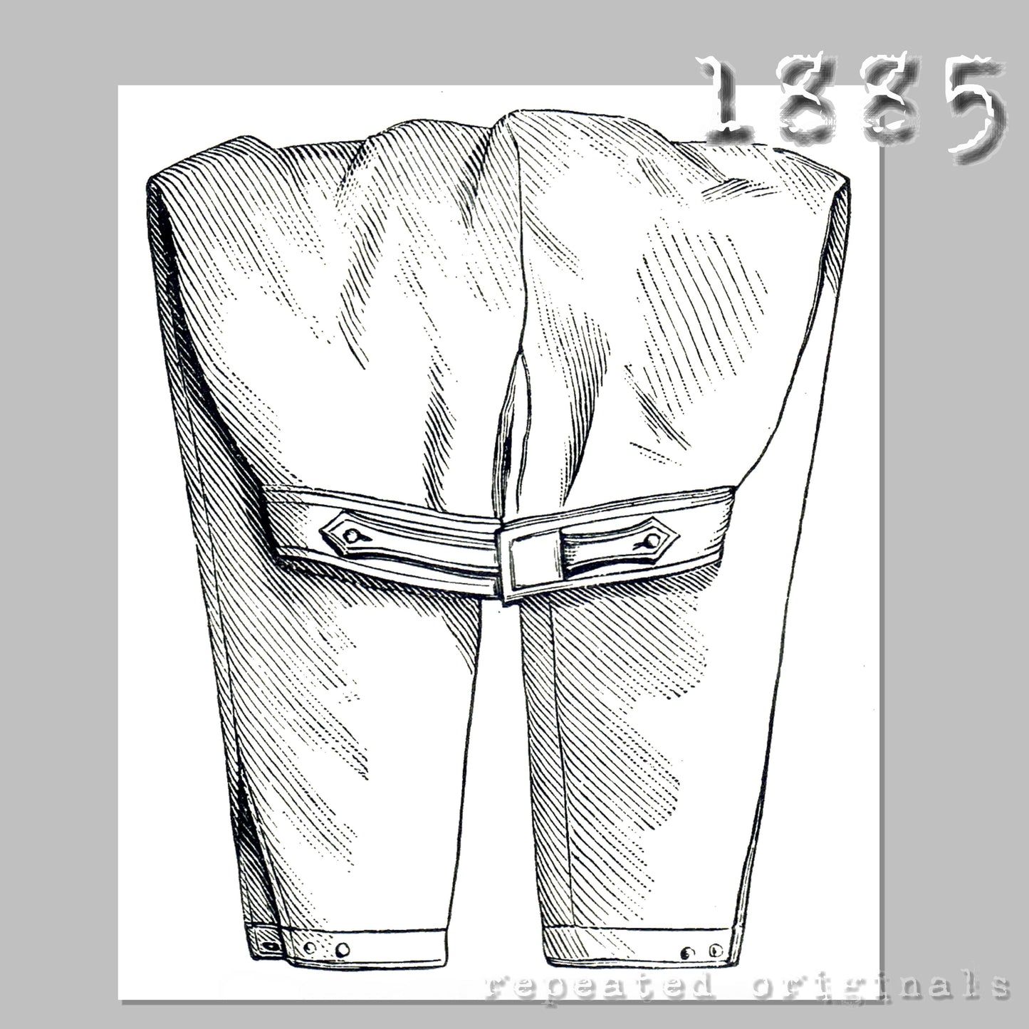 1885 Drawers (Underpants) for Boy 11 - 13 Years Sewing Pattern - INSTANT DOWNLOAD PDF