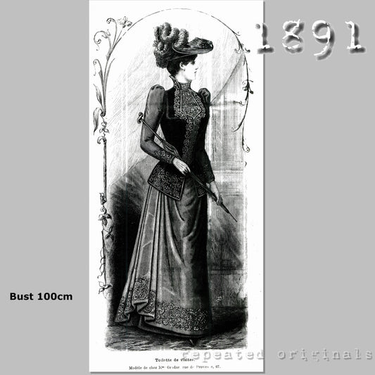 1891 Promenade Suit Sewing Pattern - INSTANT DOWNLOAD PDF