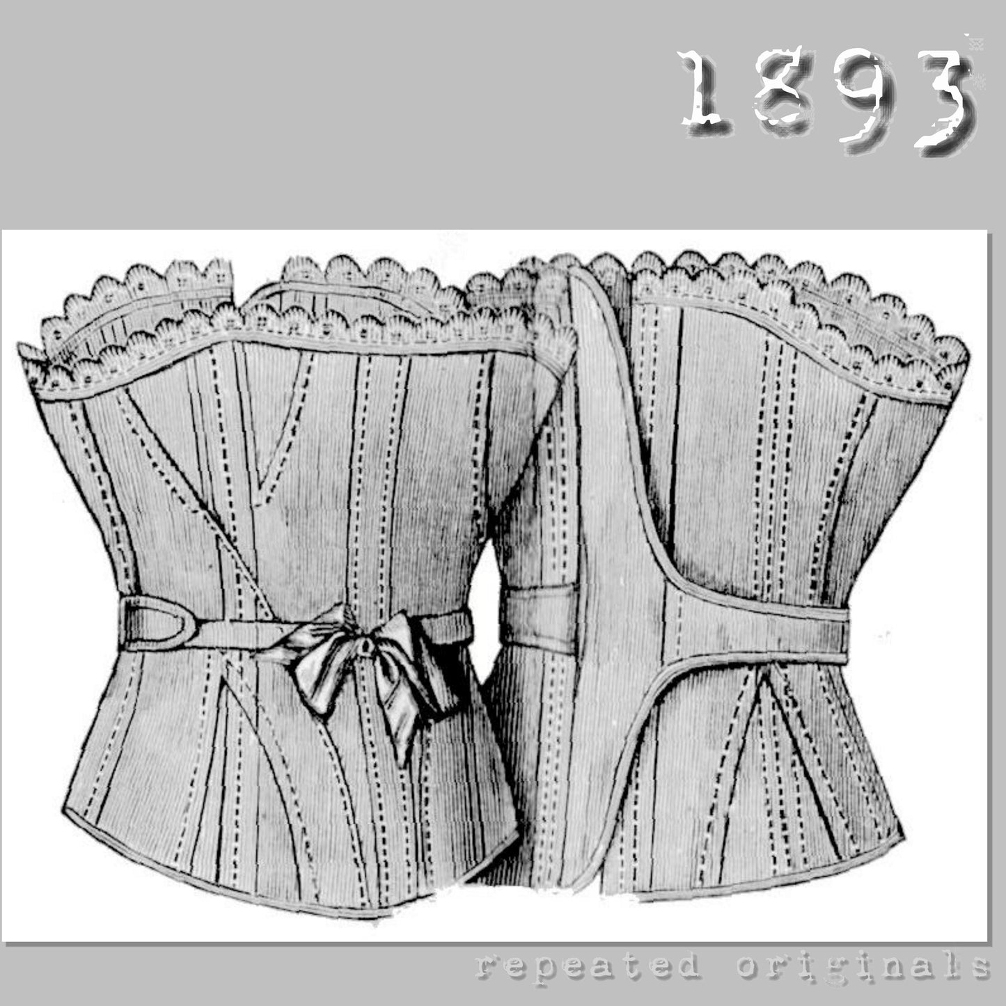 1893 Morning Corset Sewing Pattern - INSTANT DOWNLOAD PDF