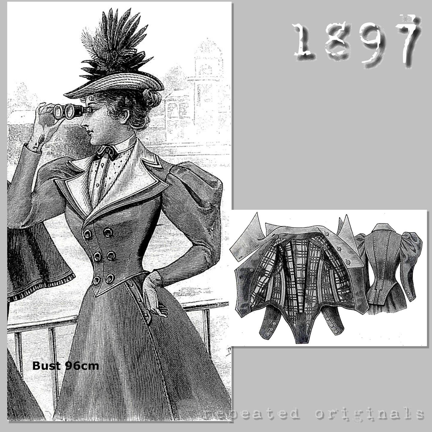 1897 Tailored Suit Sewing Pattern - INSTANT DOWNLOAD PDF