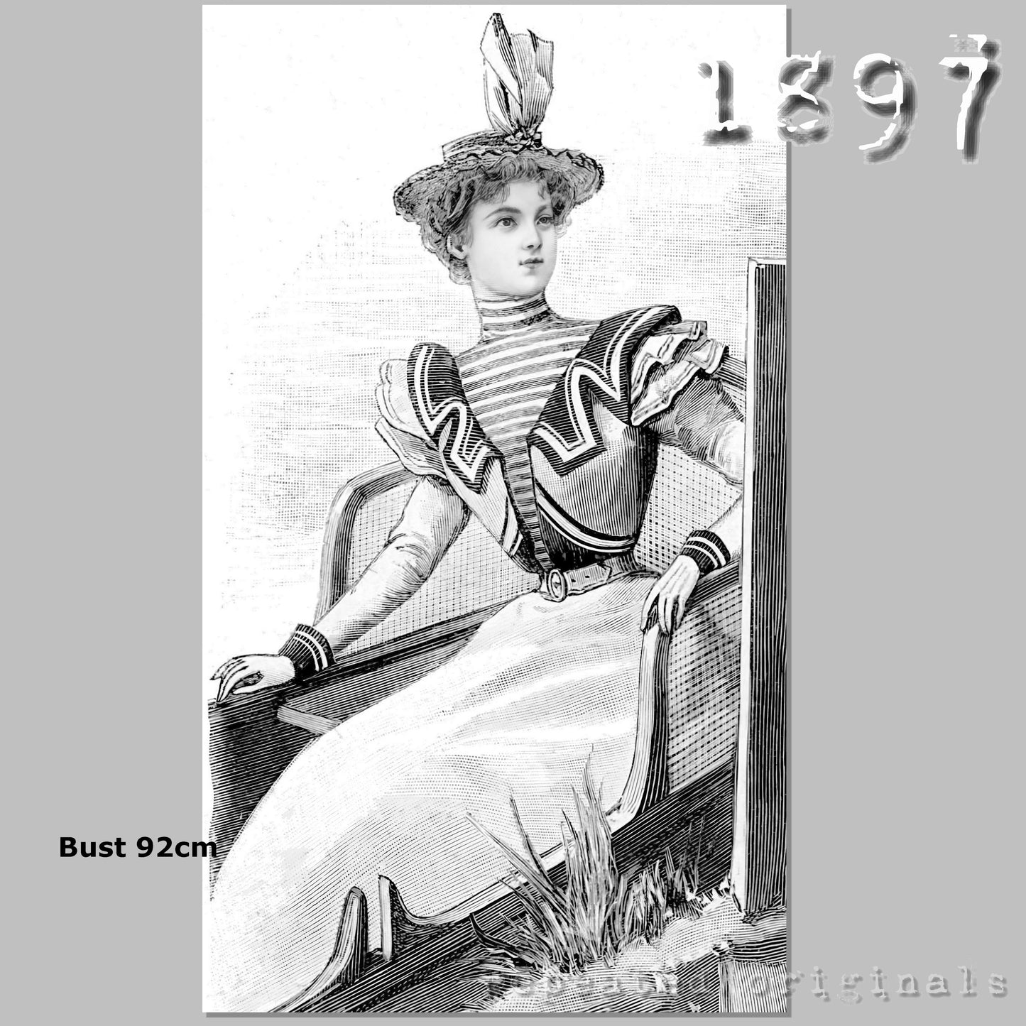 1897 Boating Outfit Sewing Pattern - INSTANT DOWNLOAD PDF