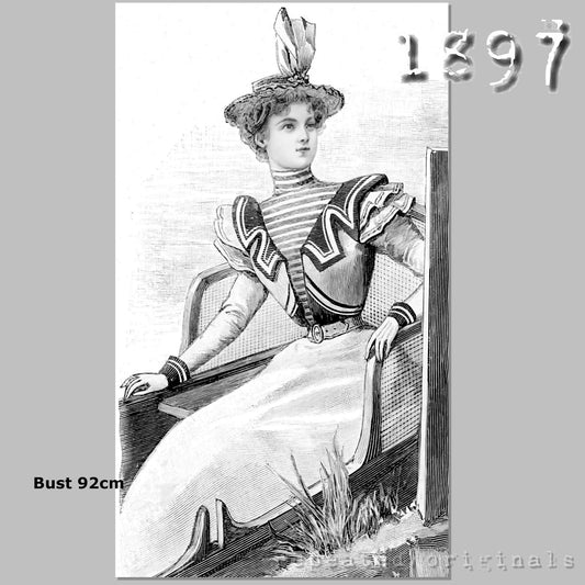 1897 Boating Outfit Sewing Pattern - INSTANT DOWNLOAD PDF