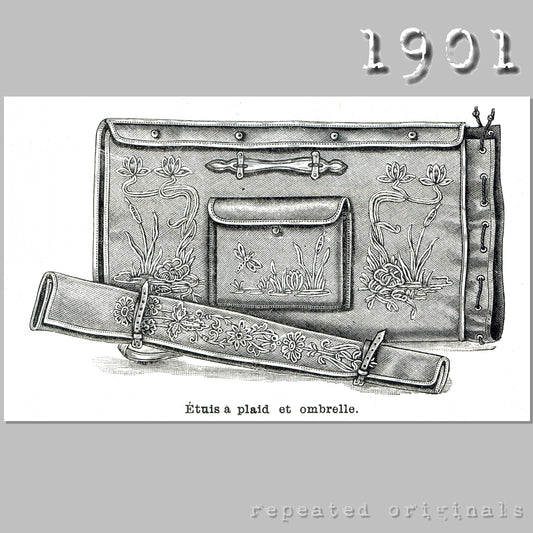 1901 Blanket (Picnic) Bag and Umbrella Case Sewing Pattern - INSTANT DOWNLOAD PDF