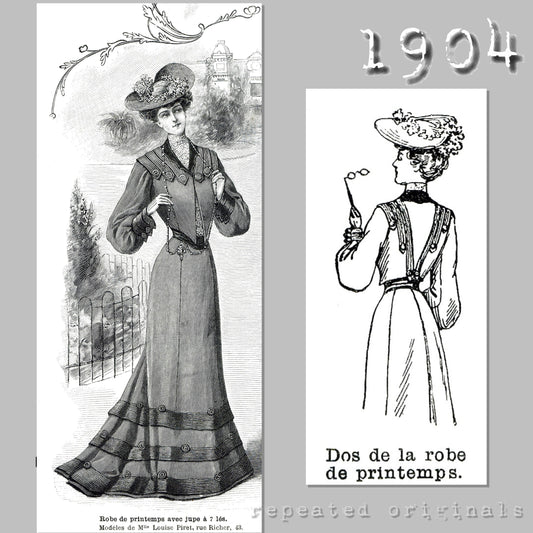 1904 Spring Outfit Sewing Pattern - INSTANT DOWNLOAD PDF