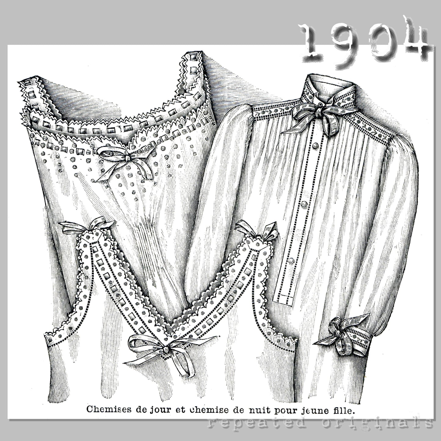 1904 Underwear for Young Lady Sewing Pattern - INSTANT DOWNLOAD PDF