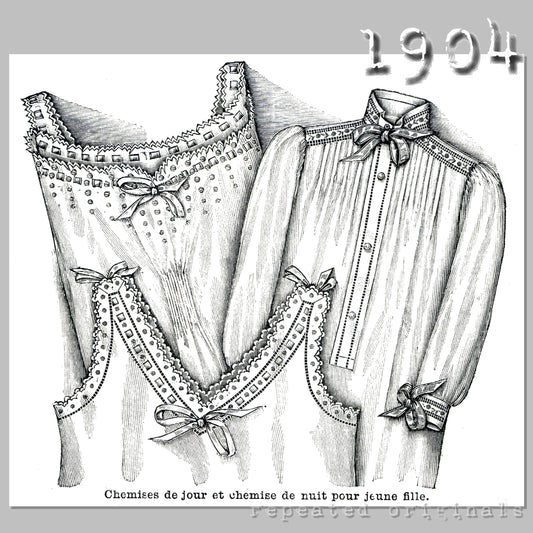 1904 Underwear for Young Lady Sewing Pattern - INSTANT DOWNLOAD PDF