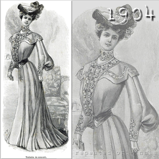 1904 Outfit for Concert Sewing Pattern - INSTANT DOWNLOAD PDF