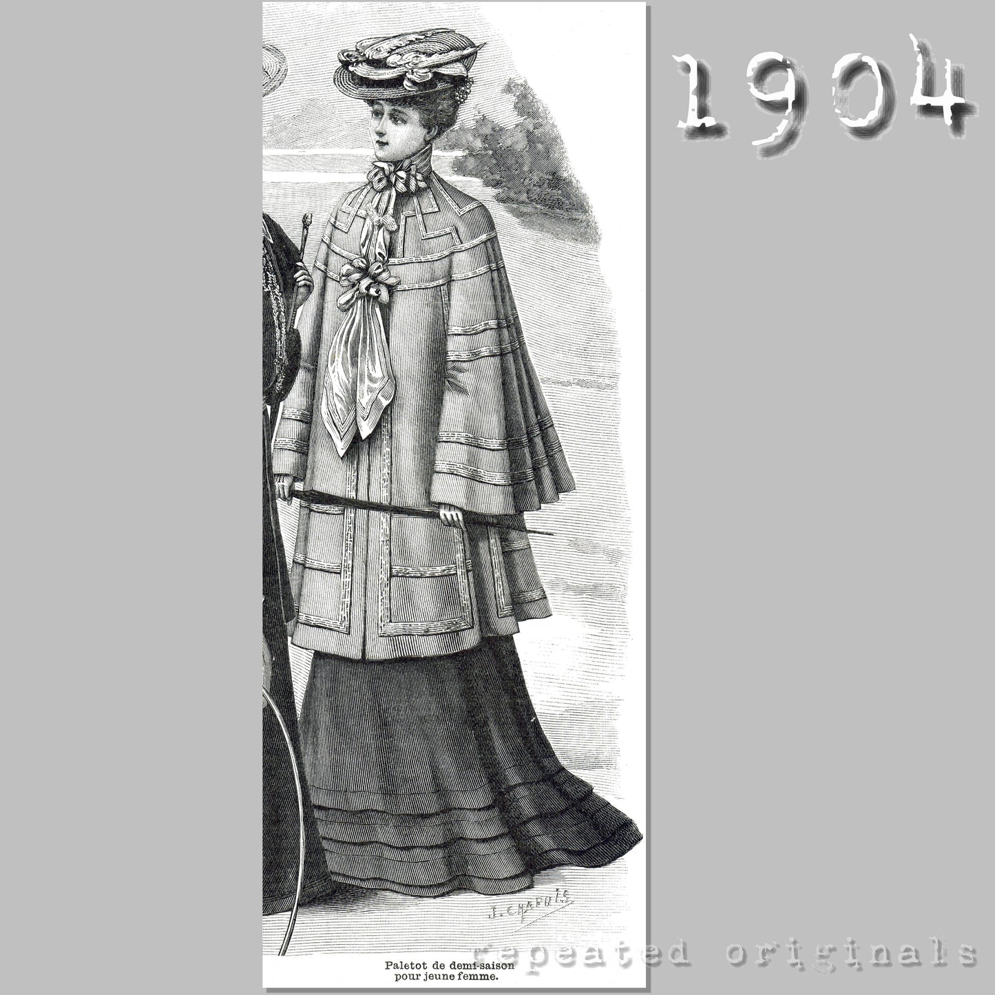 1904 Mid-season Overcoat Sewing Pattern - INSTANT DOWNLOAD PDF