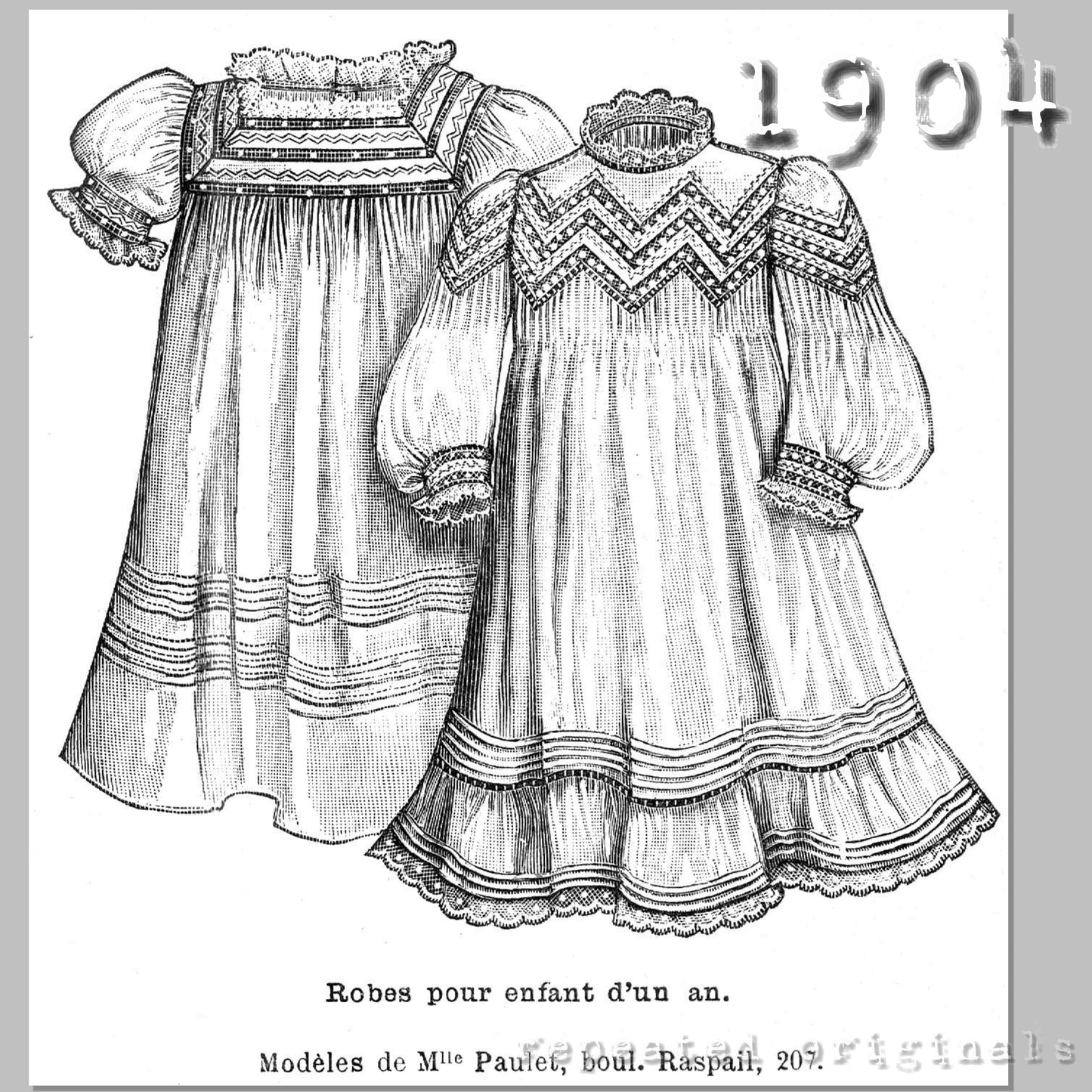 1904 Costumes for Infants 1 Year Sewing Pattern - INSTANT DOWNLOAD PDF