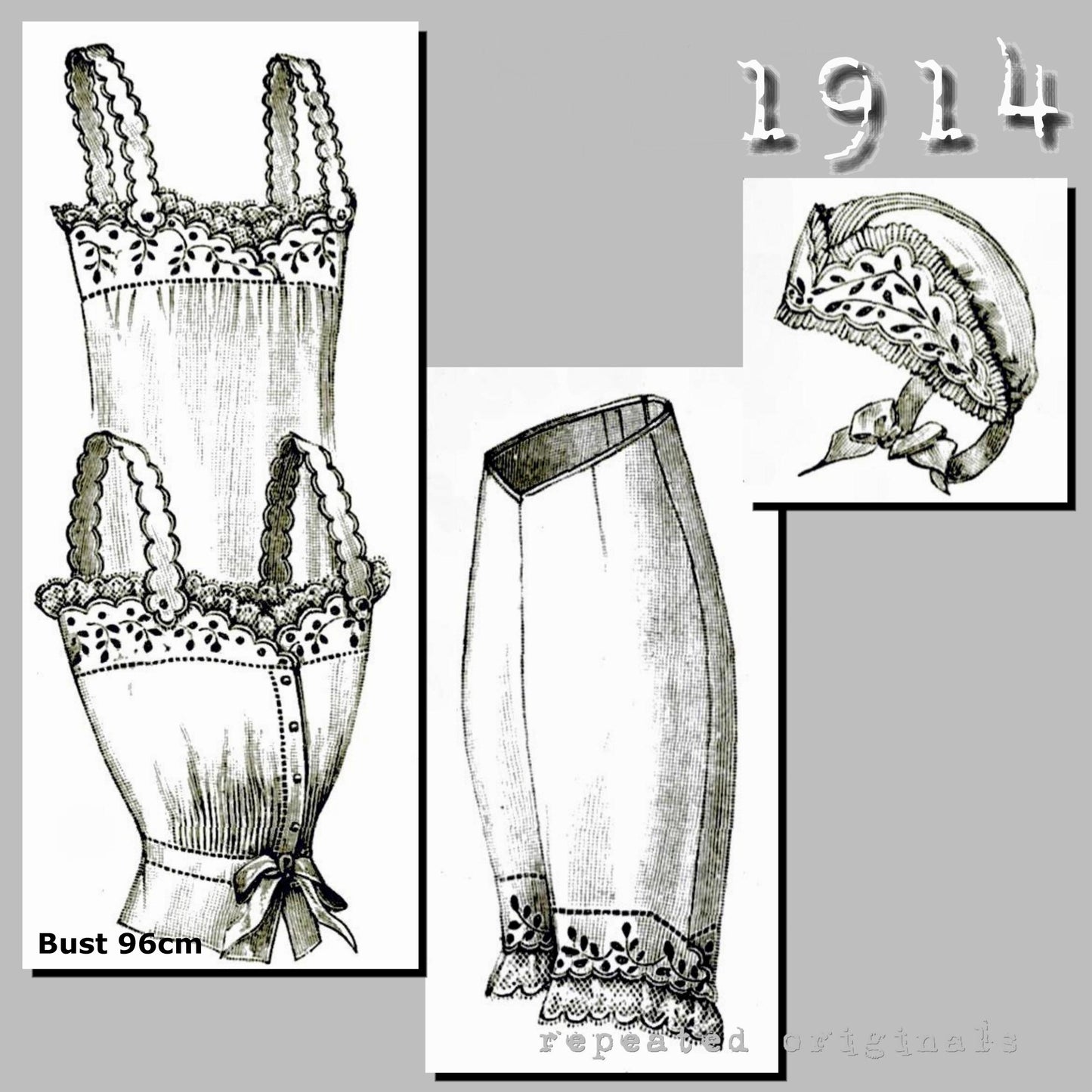 1914 Young Lady's Lingerie Sewing Pattern - INSTANT DOWNLOAD PDF