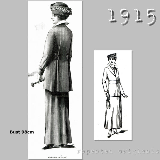 1915 Suit Sewing Pattern - INSTANT DOWNLOAD PDF