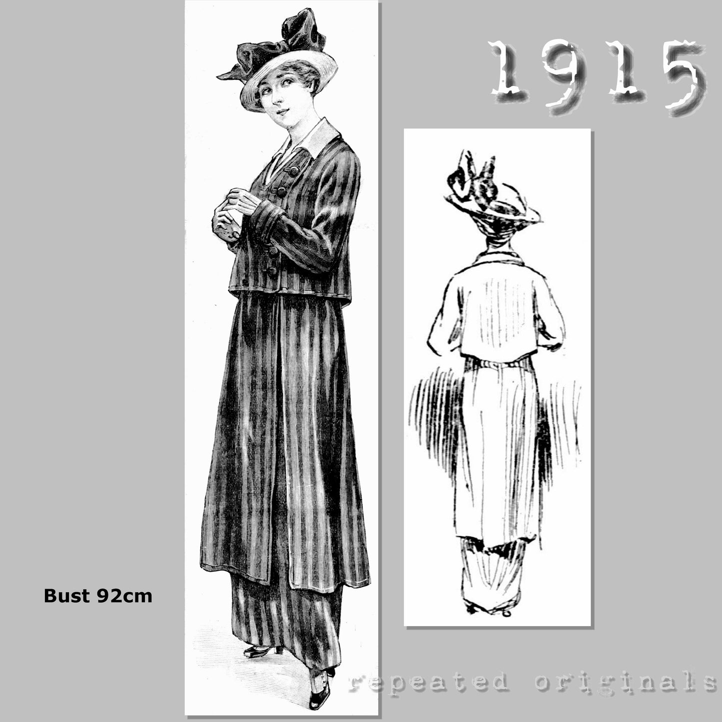 1915 Spring Suit Sewing Pattern - INSTANT DOWNLOAD PDF