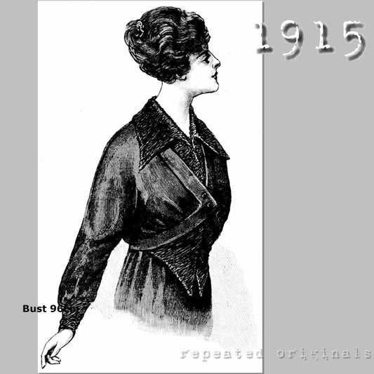 1915 Blouse Sewing Pattern - INSTANT DOWNLOAD PDF