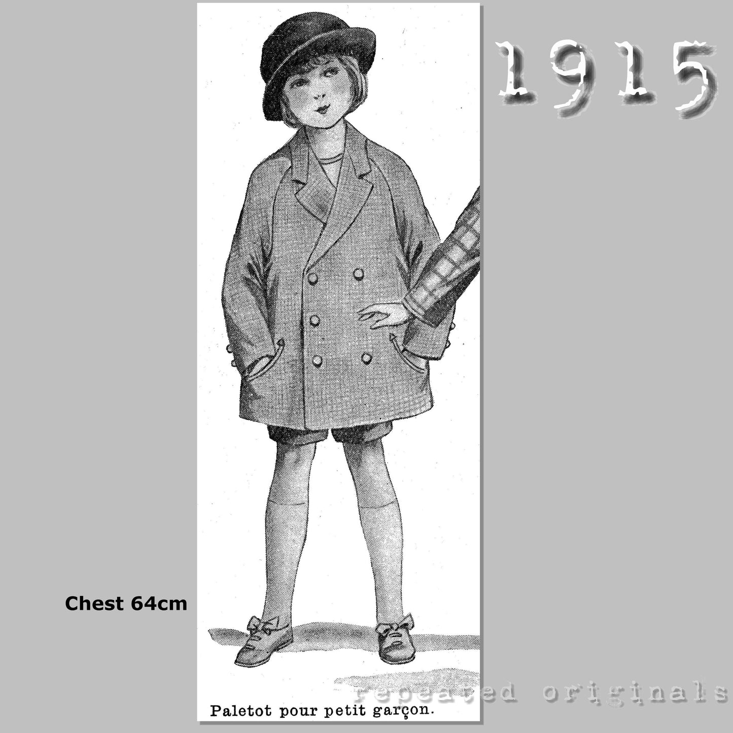 1915 Jacket for Boy 5 Sewing Pattern - INSTANT DOWNLOAD PDF