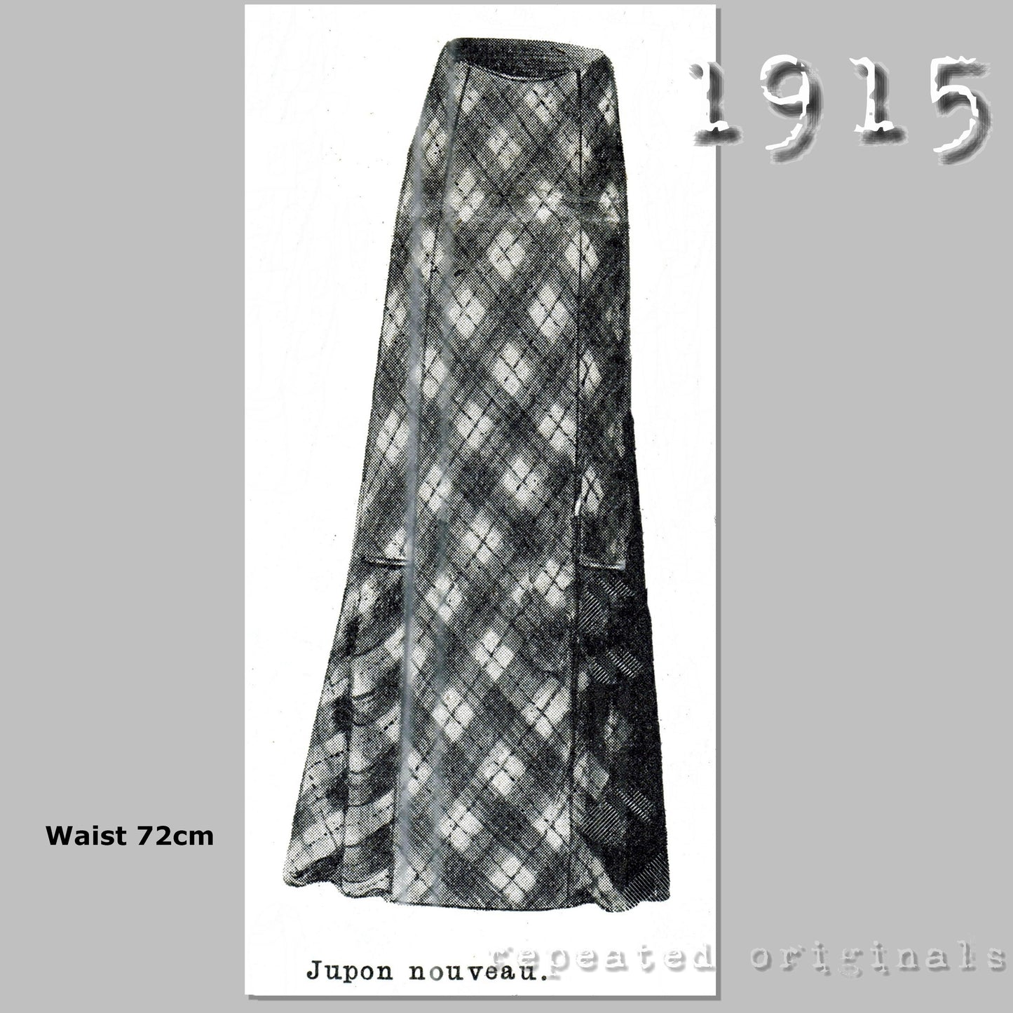 1915 Petticoat Sewing Pattern - INSTANT DOWNLOAD PDF