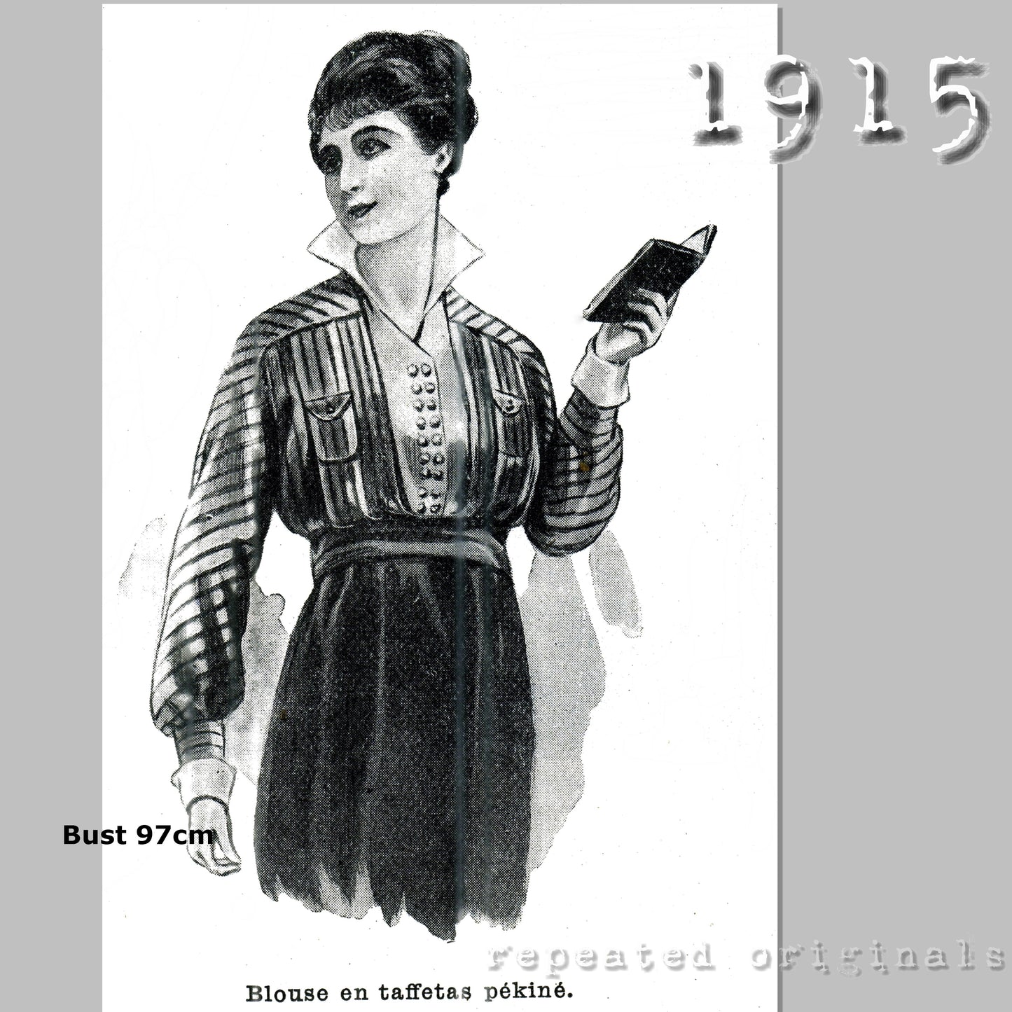 1915 Blouse Sewing Pattern - INSTANT DOWNLOAD PDF