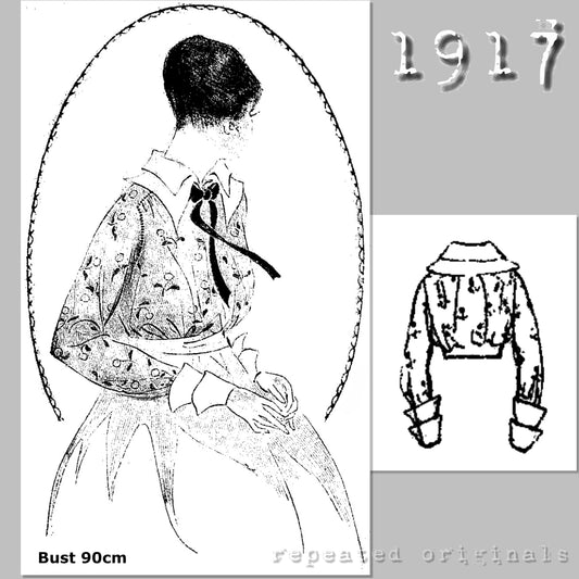 1917 Blouse Sewing Pattern - INSTANT DOWNLOAD PDF