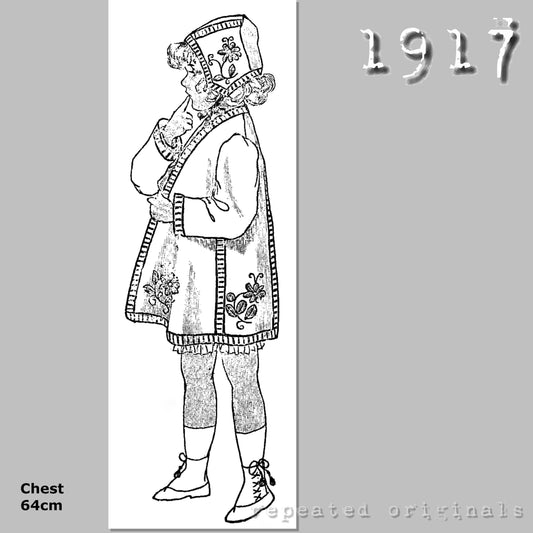 1917 Coat and Bonnet for Girl 4 Years Sewing Pattern - INSTANT DOWNLOAD PDF