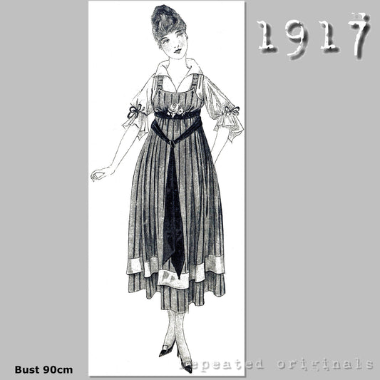 1917 Dress (Jumper/Pinafore and Blouse) Sewing Pattern - INSTANT DOWNLOAD PDF