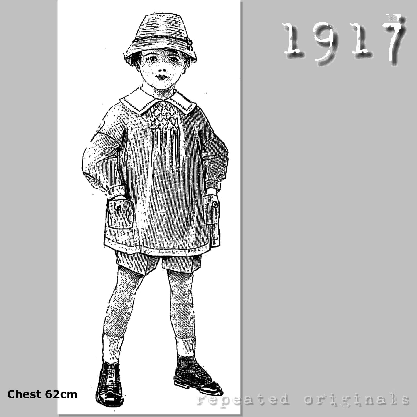 1917 Suit for a Boy 3 Years Sewing Pattern - INSTANT DOWNLOAD PDF