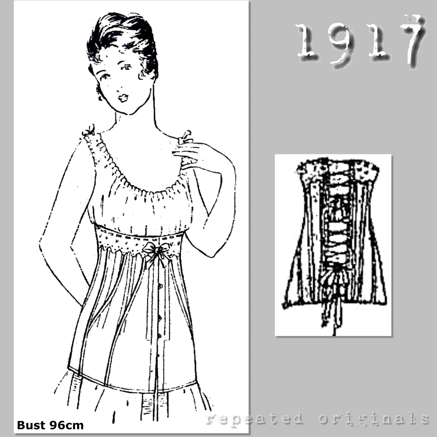 1917 Long Hipped Girdle Sewing Pattern - INSTANT DOWNLOAD PDF