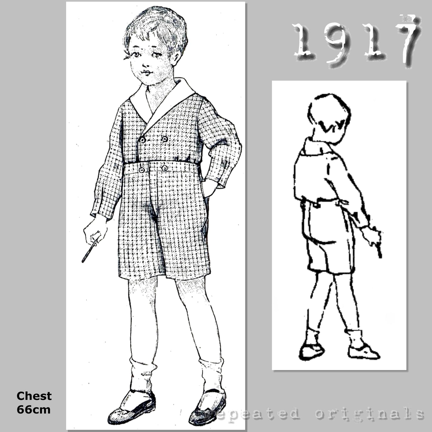 1917 Suit for Boy 5 Years Sewing Pattern - INSTANT DOWNLOAD PDF