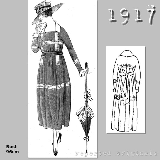 1917 Dress Sewing Pattern - INSTANT DOWNLOAD PDF