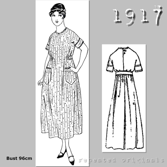 1917 Apron Sewing Pattern - INSTANT DOWNLOAD PDF