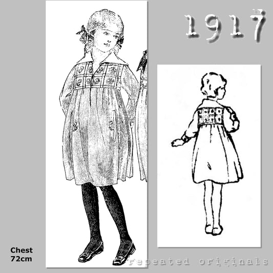 1917 Dress for Girl 8 Sewing Pattern - INSTANT DOWNLOAD PDF