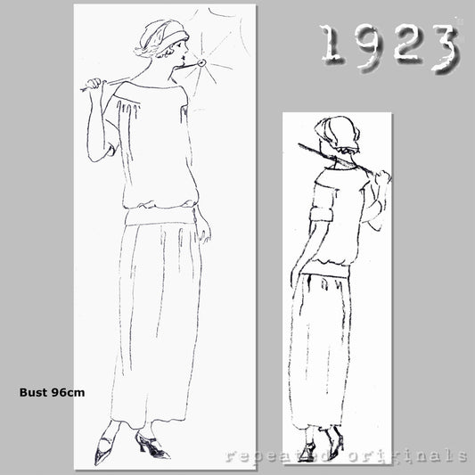 1923 Simple Suit or Dress Sewing Pattern - INSTANT DOWNLOAD PDF