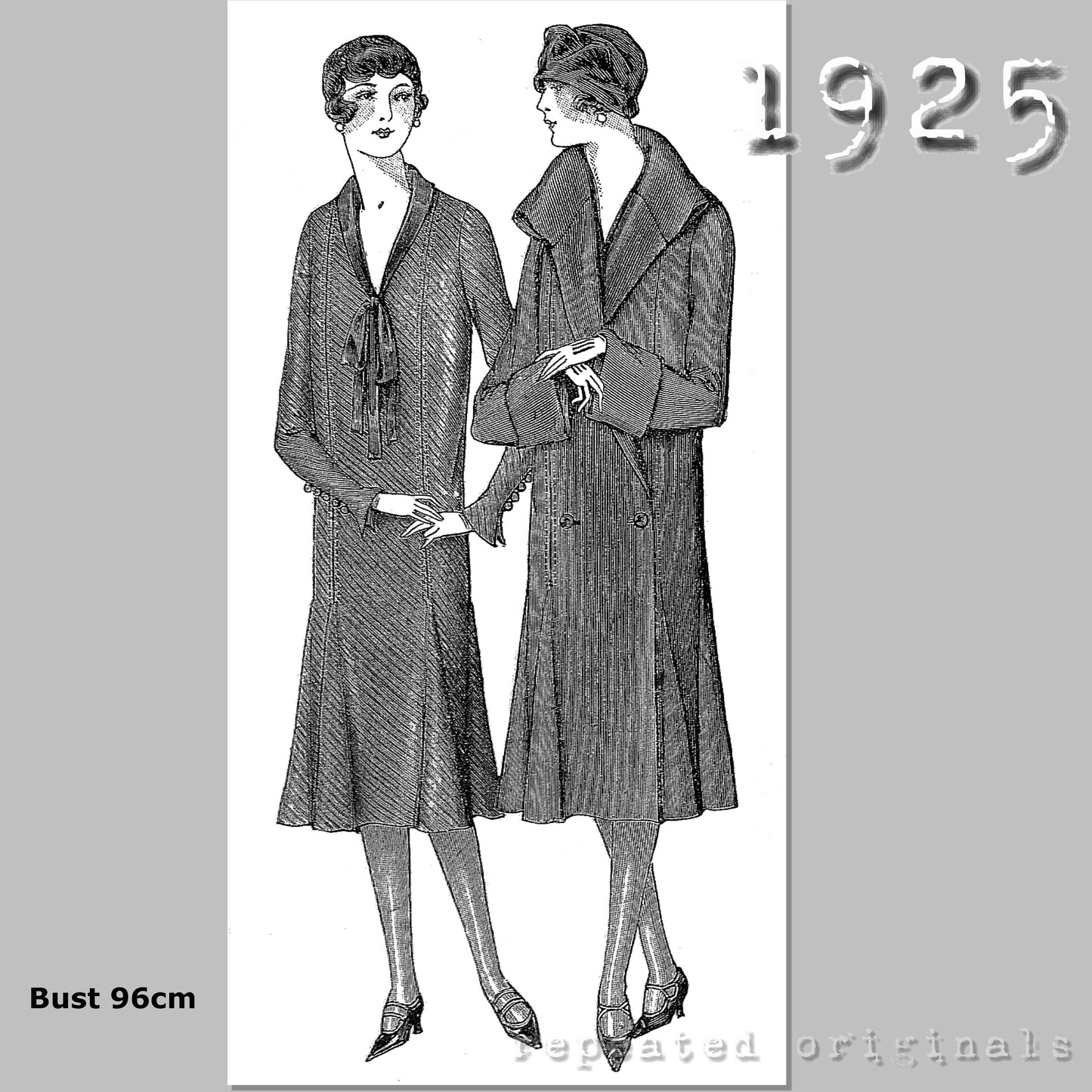 1925 Ensemble (Dress and Coat) Sewing Pattern - INSTANT DOWNLOAD PDF