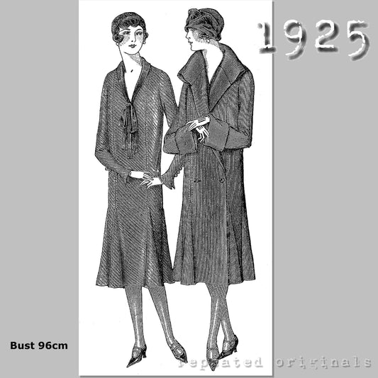 1925 Ensemble (Dress and Coat) Sewing Pattern - INSTANT DOWNLOAD PDF