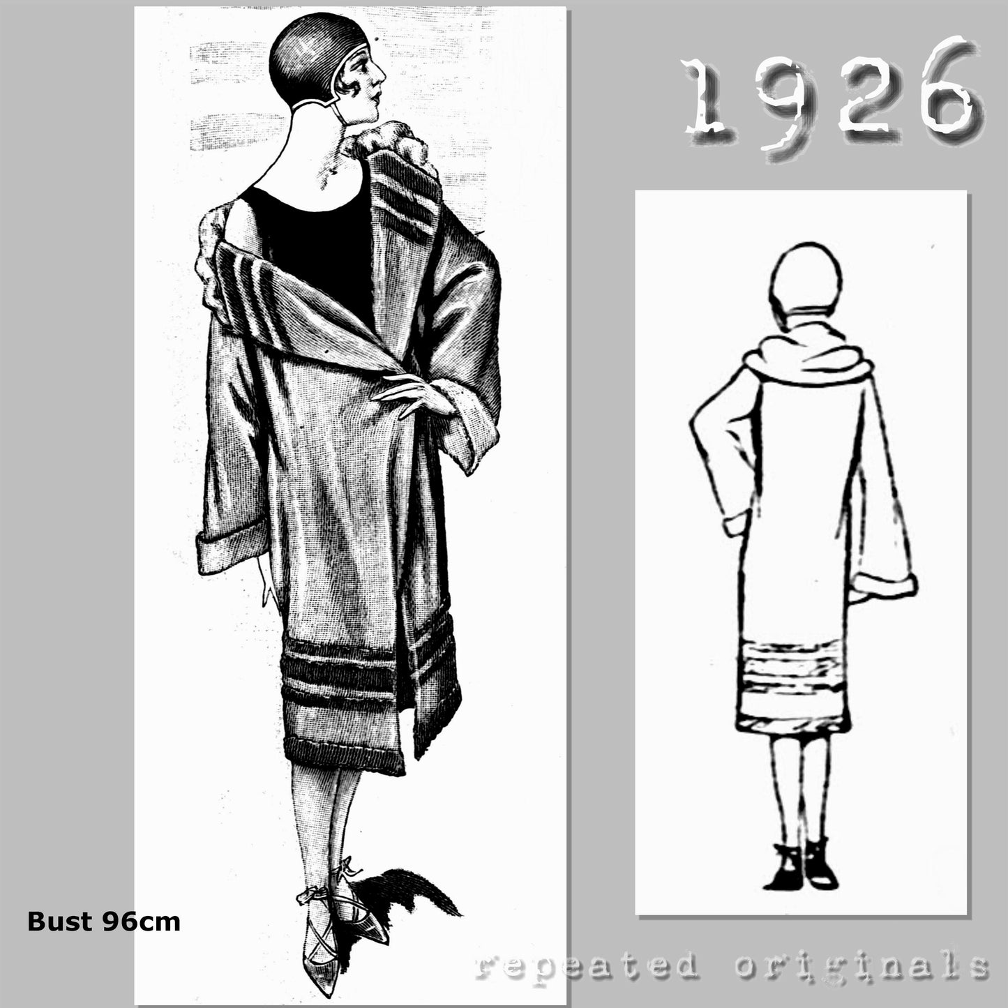 1926 Bathing Robe Sewing Pattern - INSTANT DOWNLOAD PDF