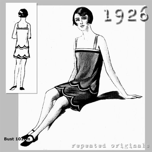 1926 Bathing Suit Sewing Pattern - INSTANT DOWNLOAD PDF