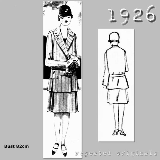 1926 Jumper Dress for Girl 12-14 Years Sewing Pattern - INSTANT DOWNLOAD PDF