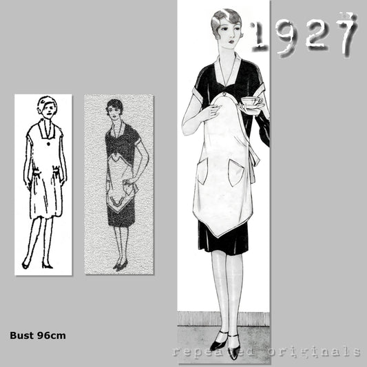 1927 Serving Dress and Apron Sewing Pattern - INSTANT DOWNLOAD PDF