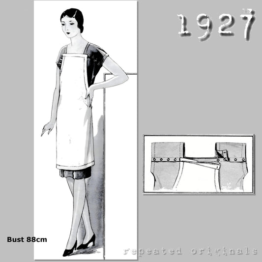 1927 House Dress and Apron Sewing Pattern - INSTANT DOWNLOAD PDF