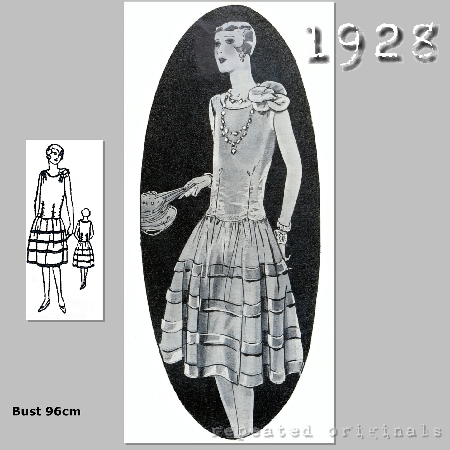 1928 Dance Dress Sewing Pattern - INSTANT DOWNLOAD PDF