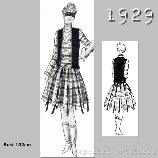 1929 Fantasy Costume "Russian" Sewing Pattern - INSTANT DOWNLOAD PDF