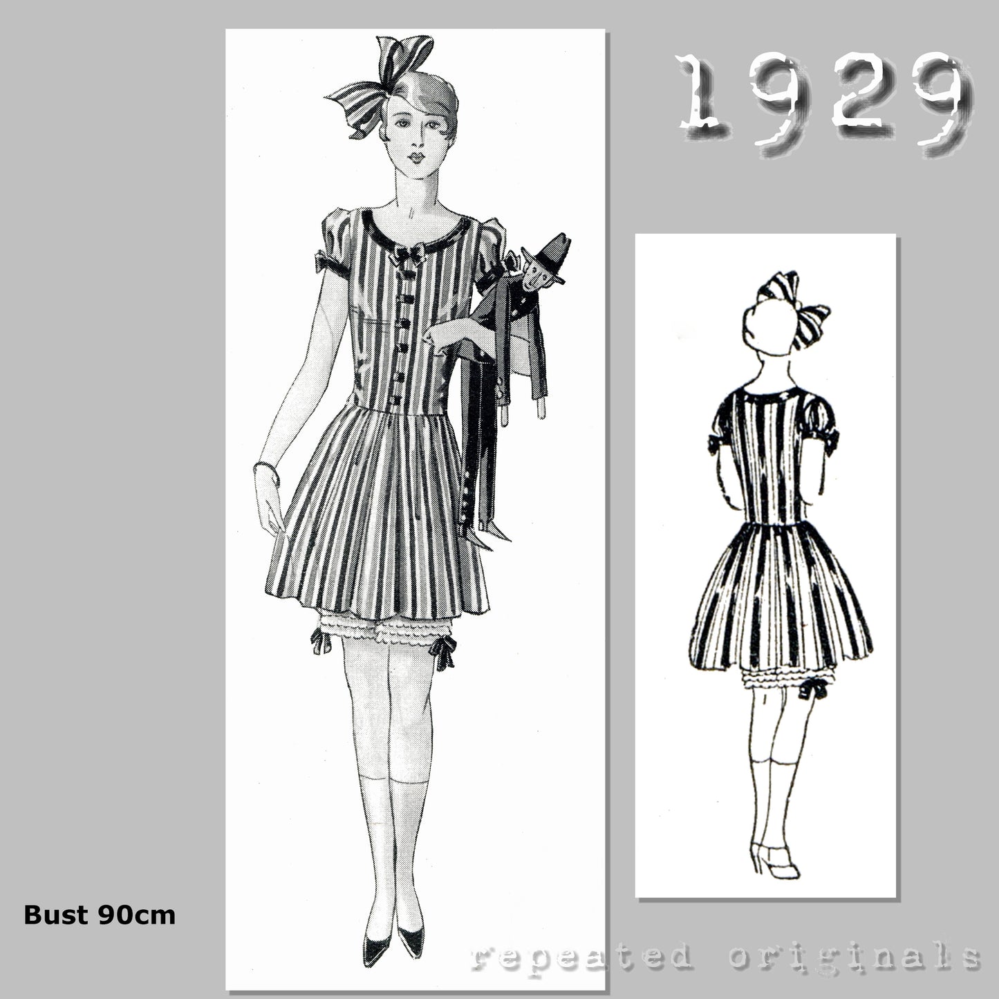 1929 Girl Masquerade Costume Sewing Pattern - INSTANT DOWNLOAD PDF